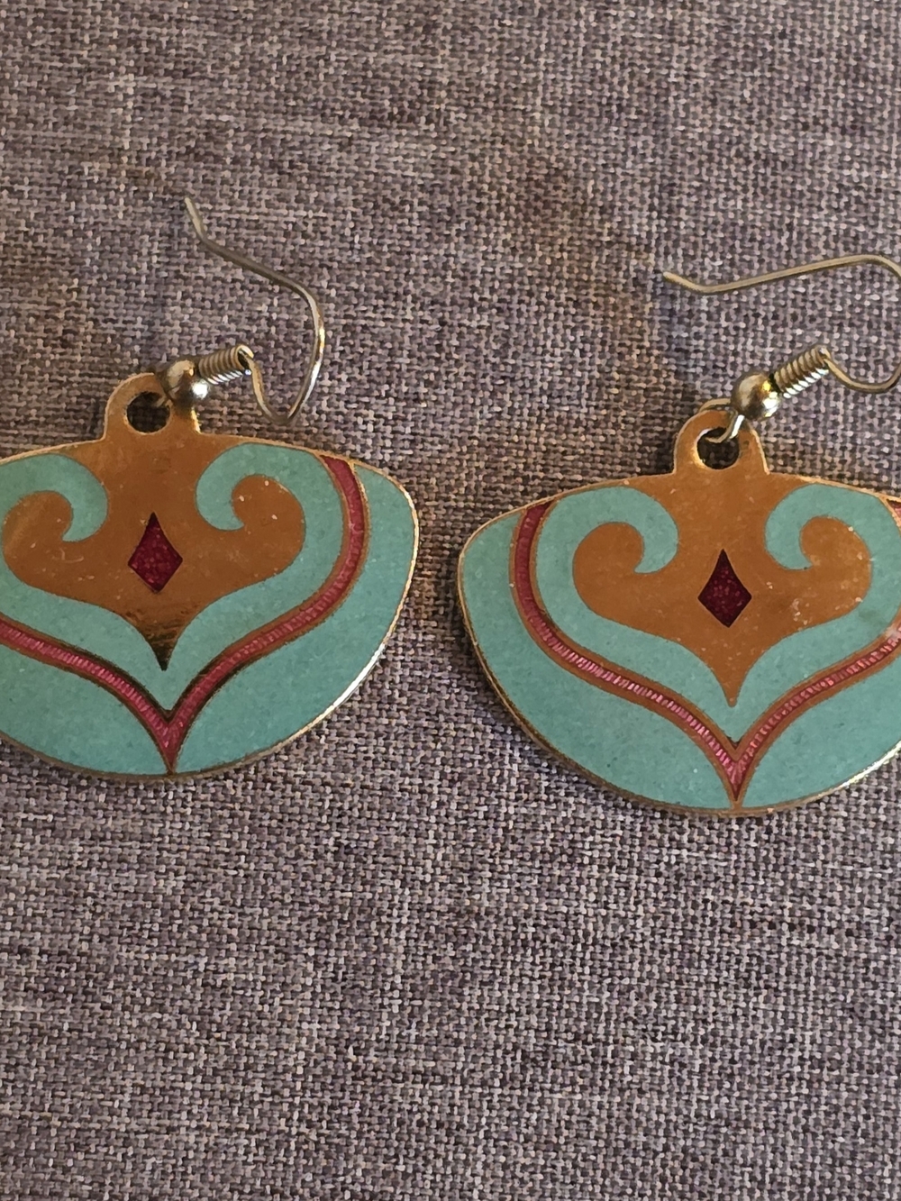 Turquoise and Gold Earrings